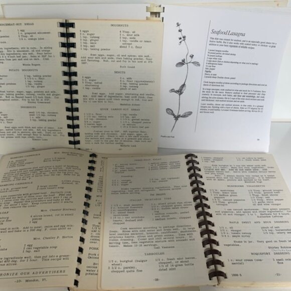 #4220 VINTAGE COMMUNITY COOKBOOKS 4 EA VERMONT *READ BELOW* 4 VERMONT Community - Picture 3 of 5